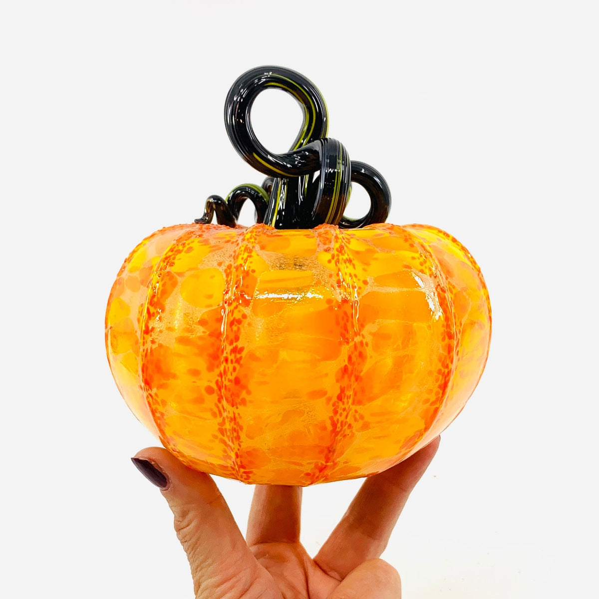 Daily Pumpkin 3888 Fall Squat Gabby Luke Adams Glass Blowing Studio 