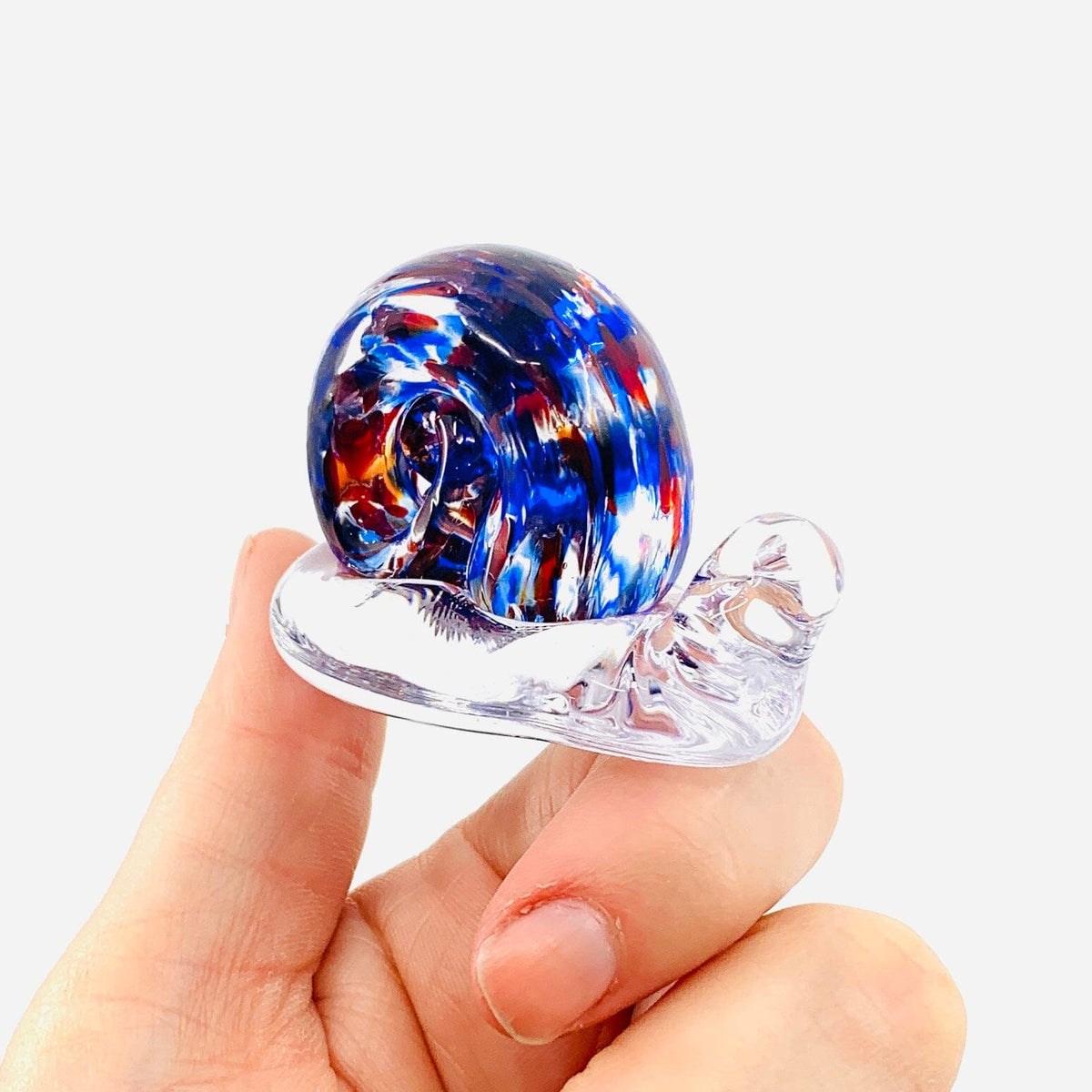 Glass Snail, Maddies Mix Miniature Henrietta Glass 