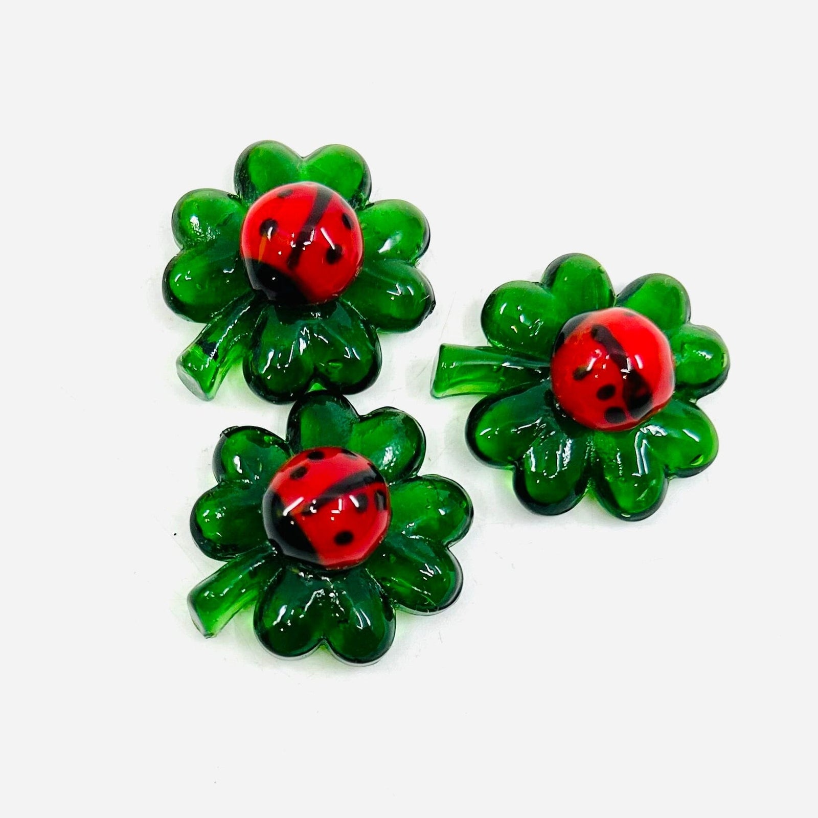 Lucky Glass Pocket Clover, Ladybug Miniature - 