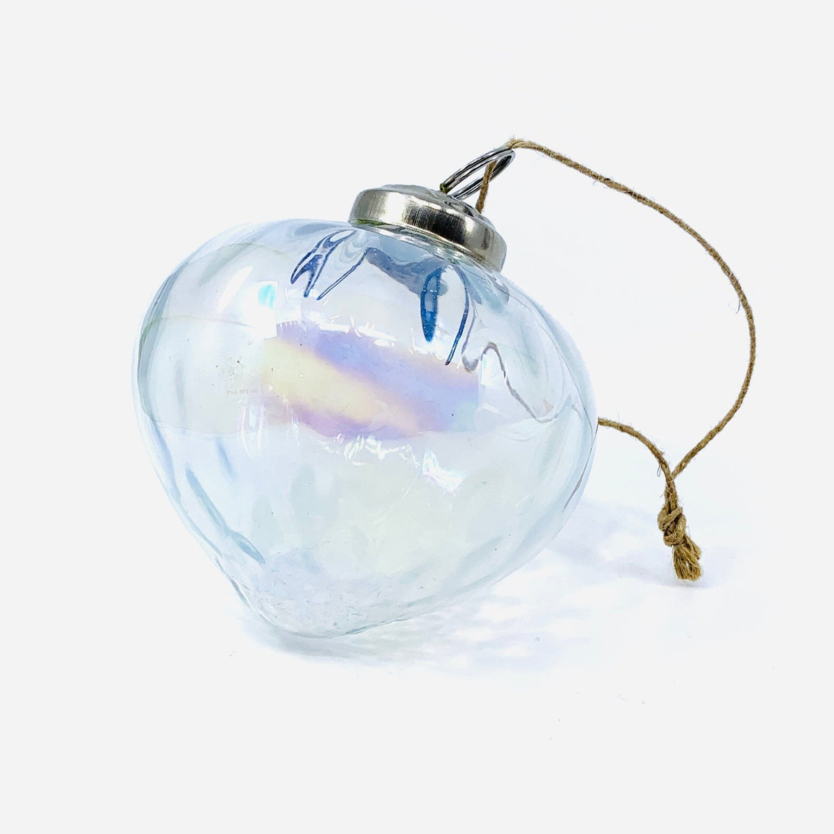 Optic Glass Diamond Ornament 8, Clear Luster