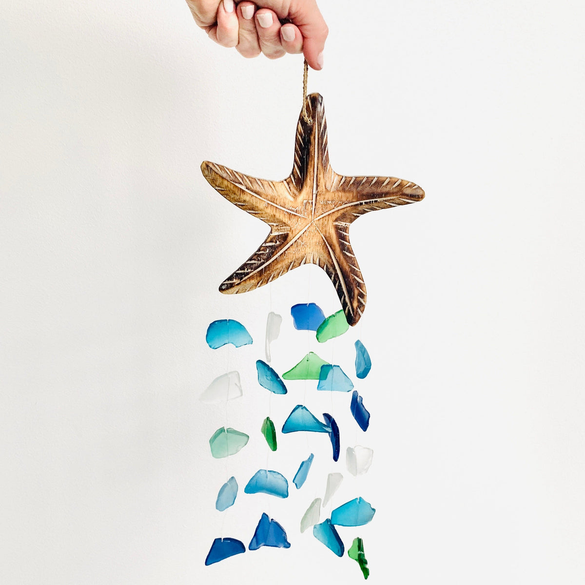Sea Glass Sea Star Wind Chime Chesapeake Bay 
