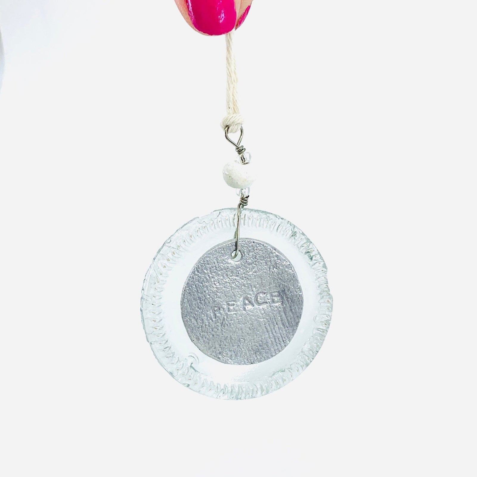 Bottle Bottom Ornament, Peace 2nd Story Goods 