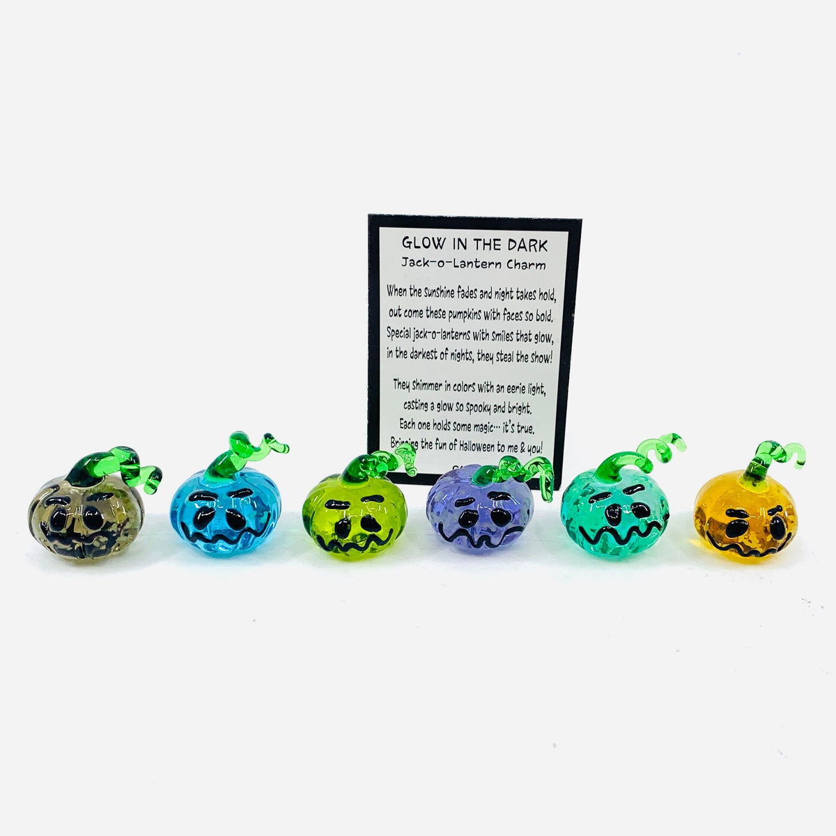 Glow In The Dark Jack - O - Lantern Pocket Charm PT189 Miniature GANZ 