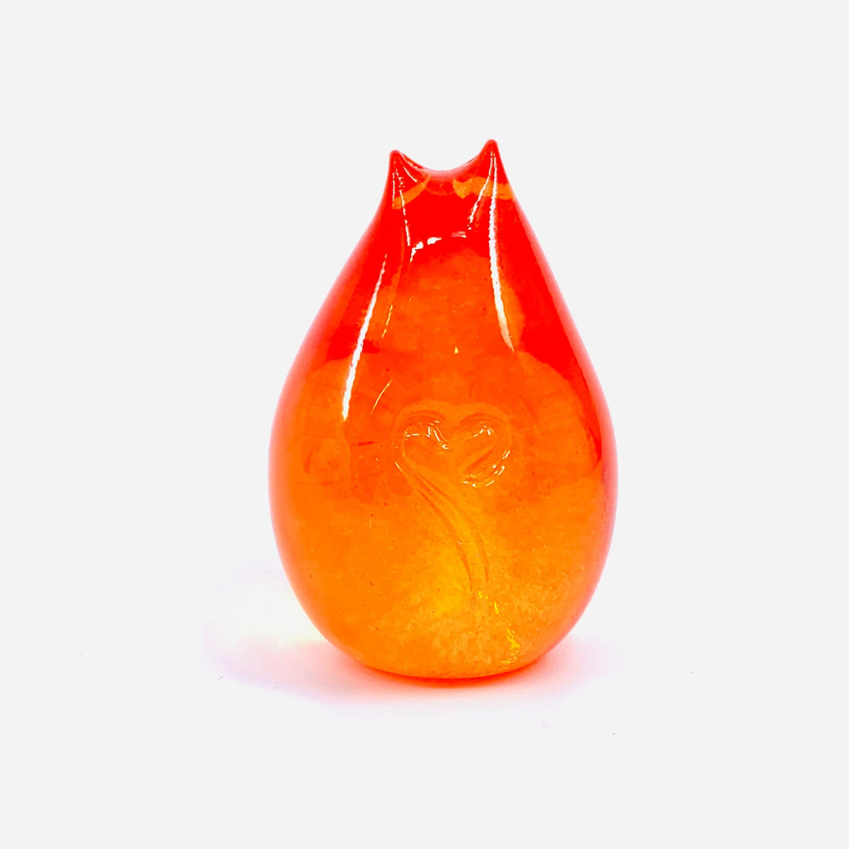 Little Glass Love Cat, Tigger Miniature Henrietta Glass 