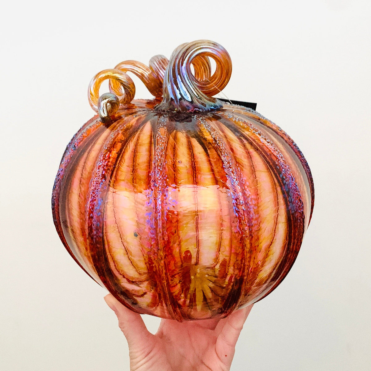 Daily Pumpkin Frosted Harvest Large Daily Pumpkin Luke Adams Glass Blowing Studio 