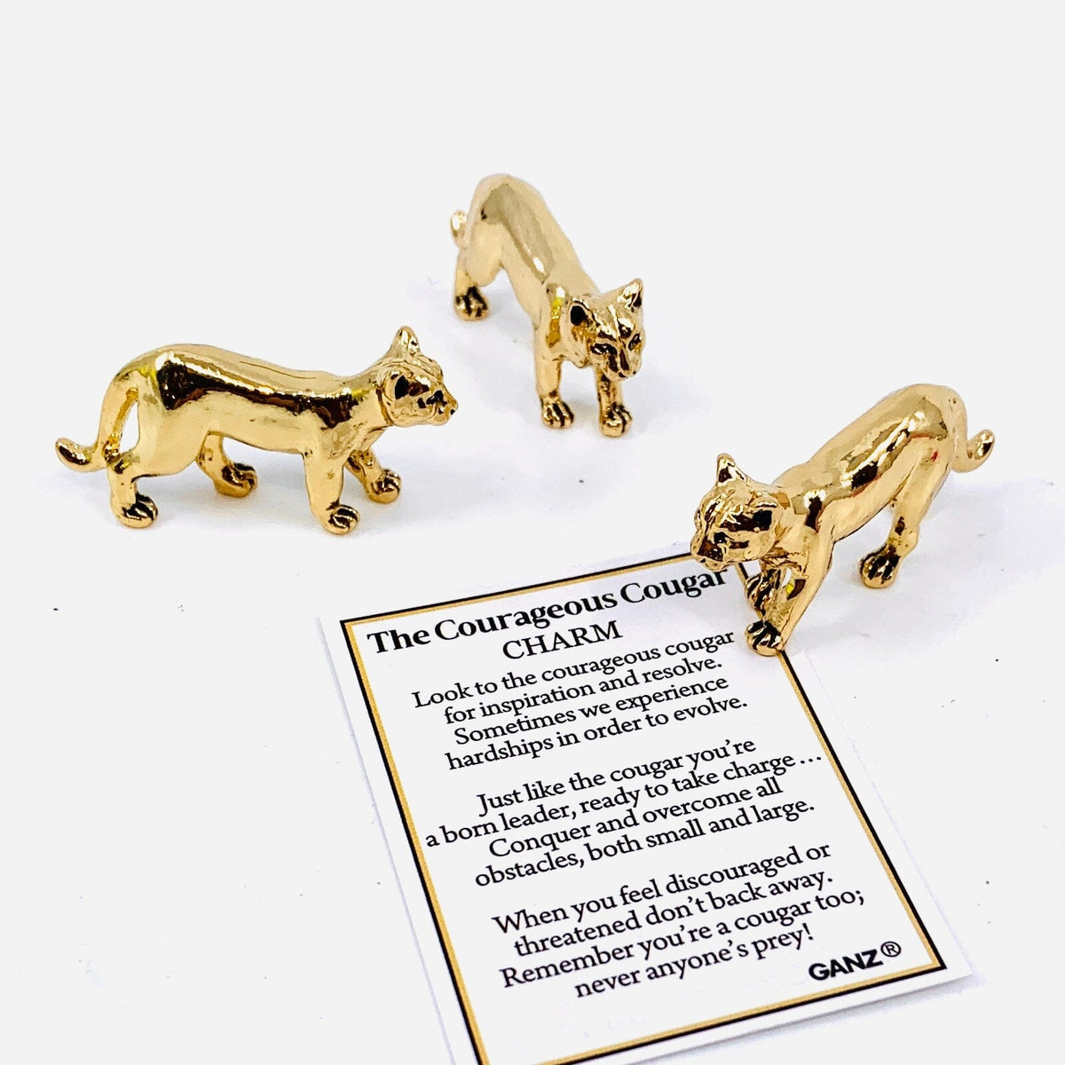 The Courageous Cougar Charm - PT153 Miniature GANZ 