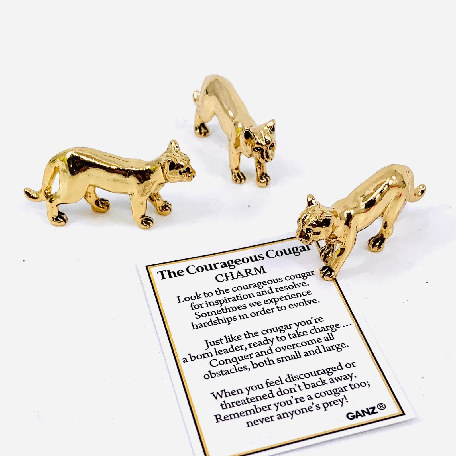 The Courageous Cougar Charm - PT153 Miniature GANZ 