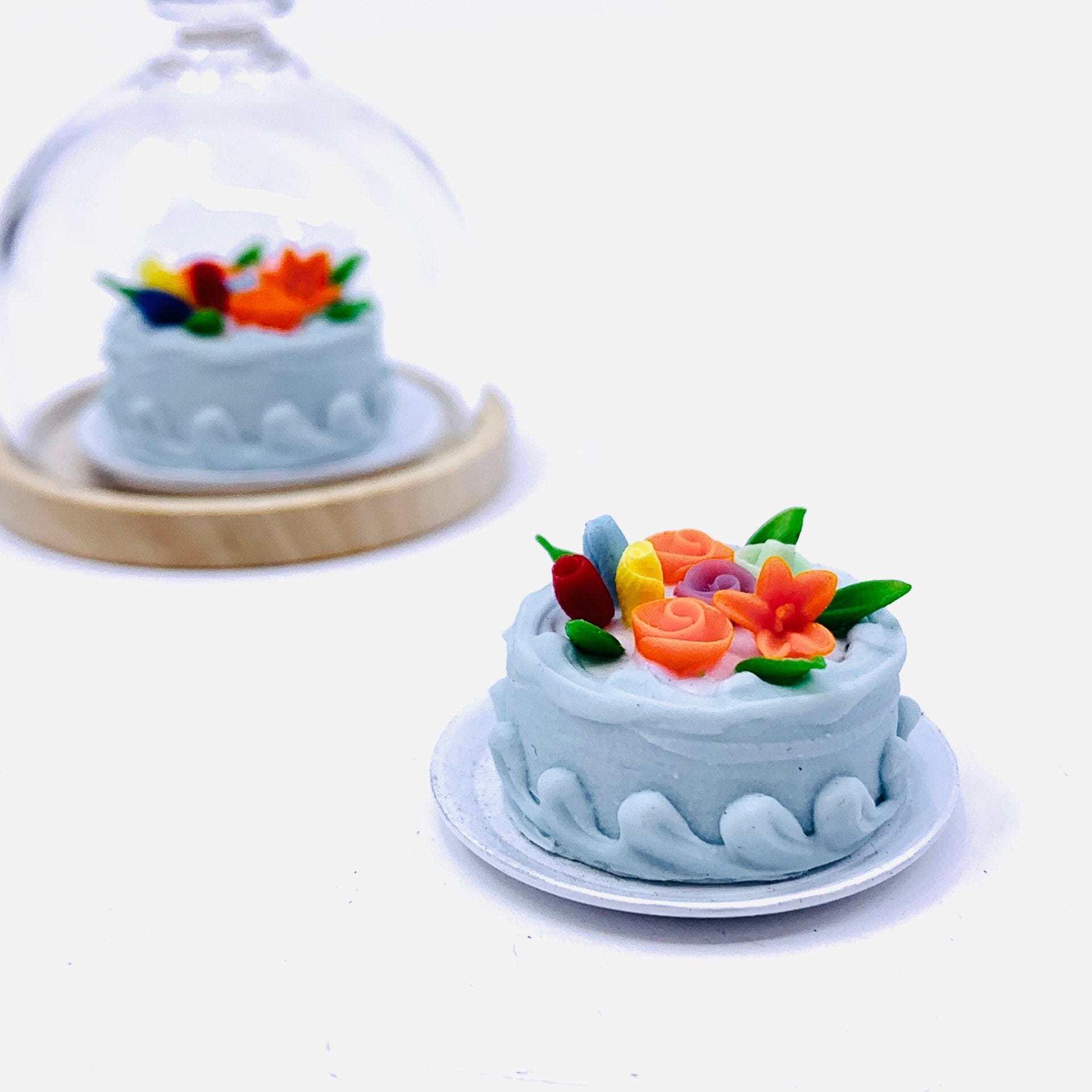 Tiniest Confectioner's Cake, Blue Miniature - 