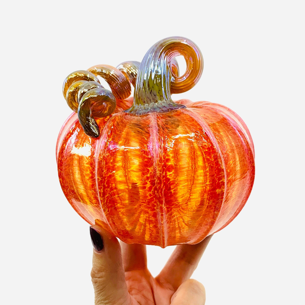 Daily Pumpkin 68 Fall Shimmer Squat Daily Pumpkin Luke Adams Glass Blowing Studio 