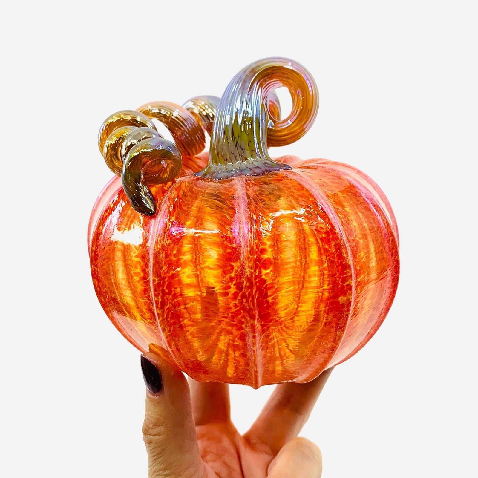 Daily Pumpkin 68 Fall Shimmer Squat Daily Pumpkin Luke Adams Glass Blowing Studio 