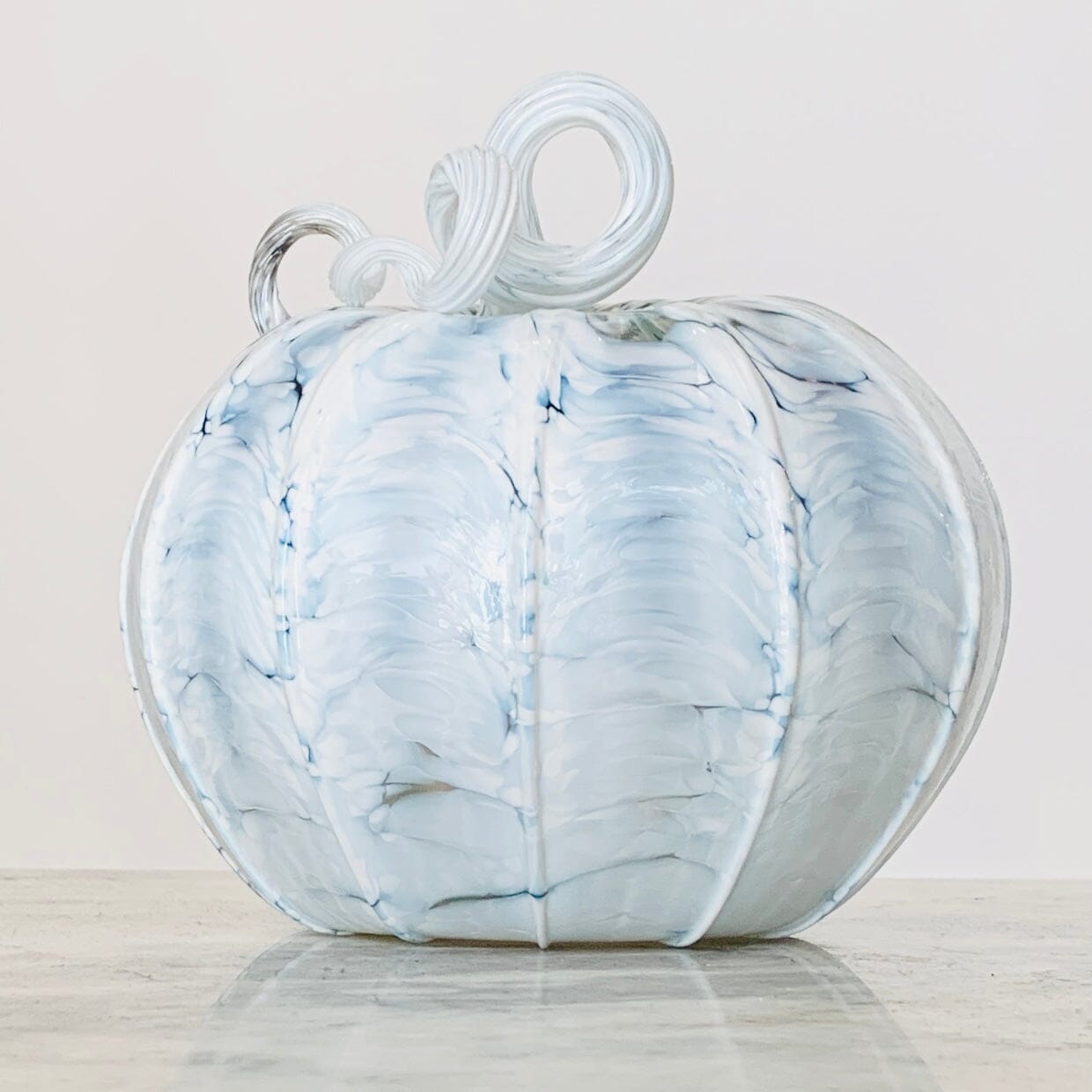 Daily Pumpkin 525 Illusive White Pumpkin Large Daily Pumpkin Luke Adams Glass Blowing Studio 