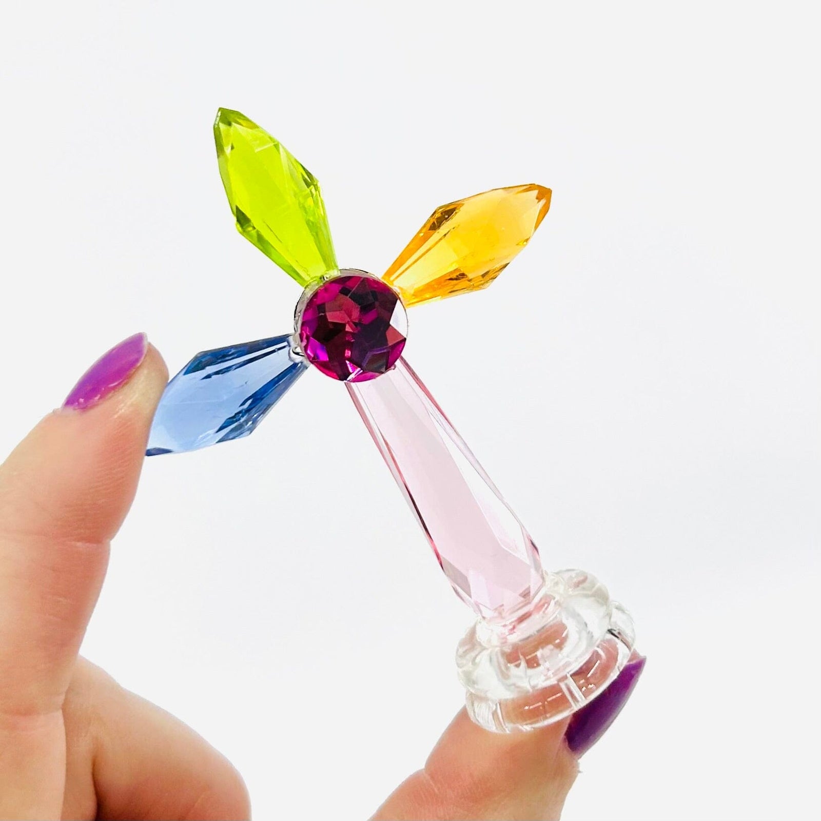 3" Acrylic Standing Cross, Pink Decor GANZ 