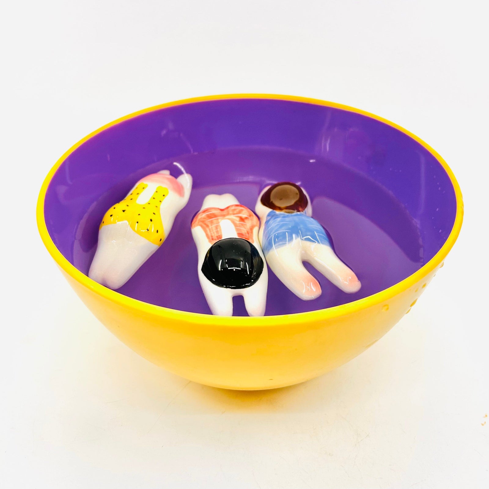 Fun Floating Stoneware - Swimming Ladies, Red Creative Co-op 