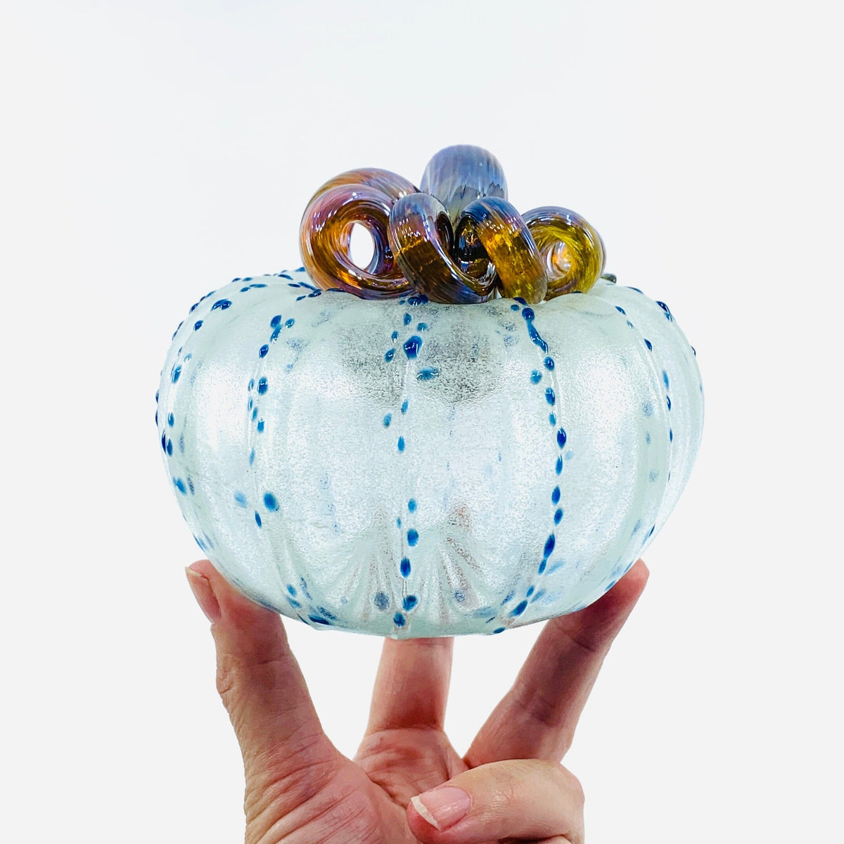 Daily Glow Pumpkin 3674 Squat Gabby Luke Adams Glass Blowing Studio 