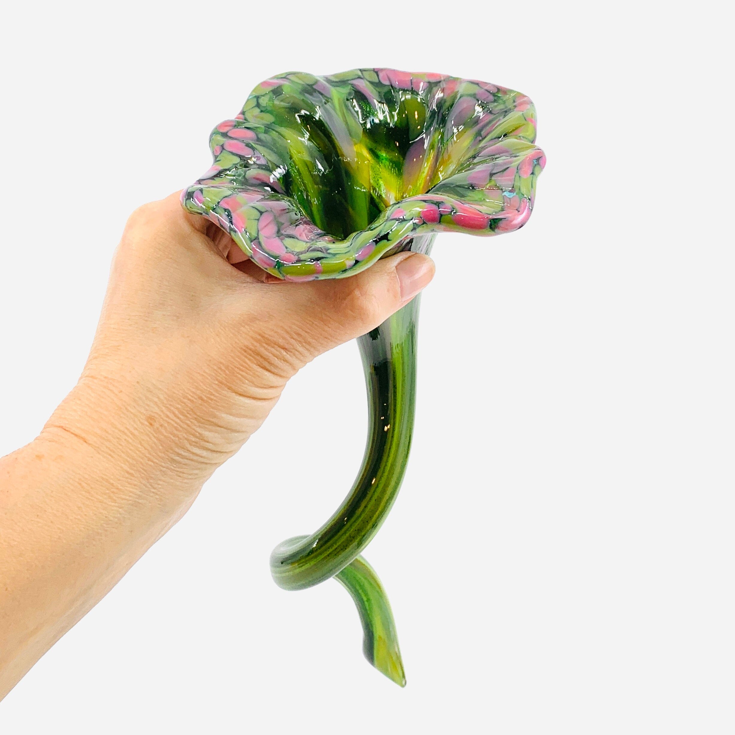 Pulled Glass Flower 76 - Luke Adams Glass Blowing Studio
