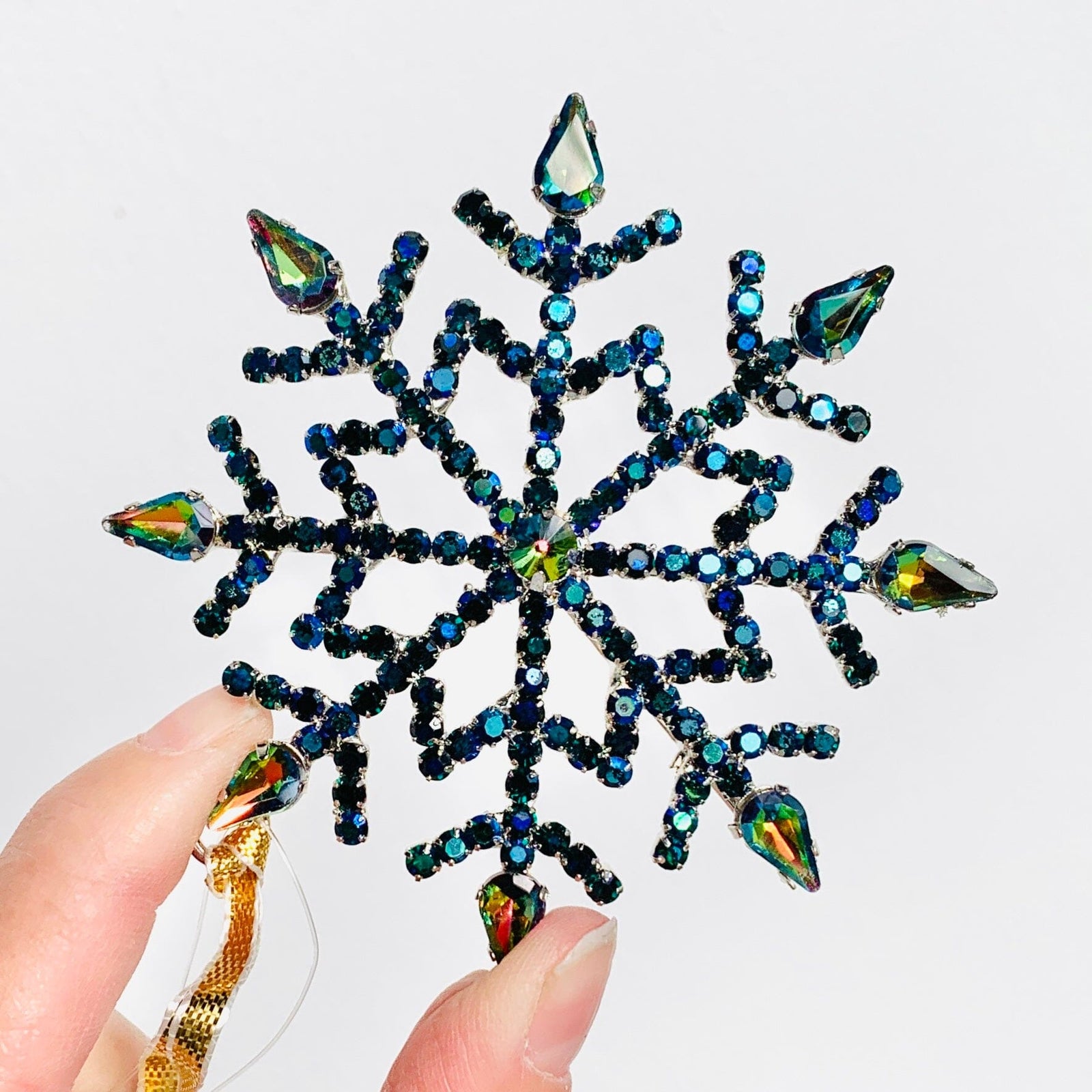 Snowflake Rhinestone Ornament 6 Oak Street 