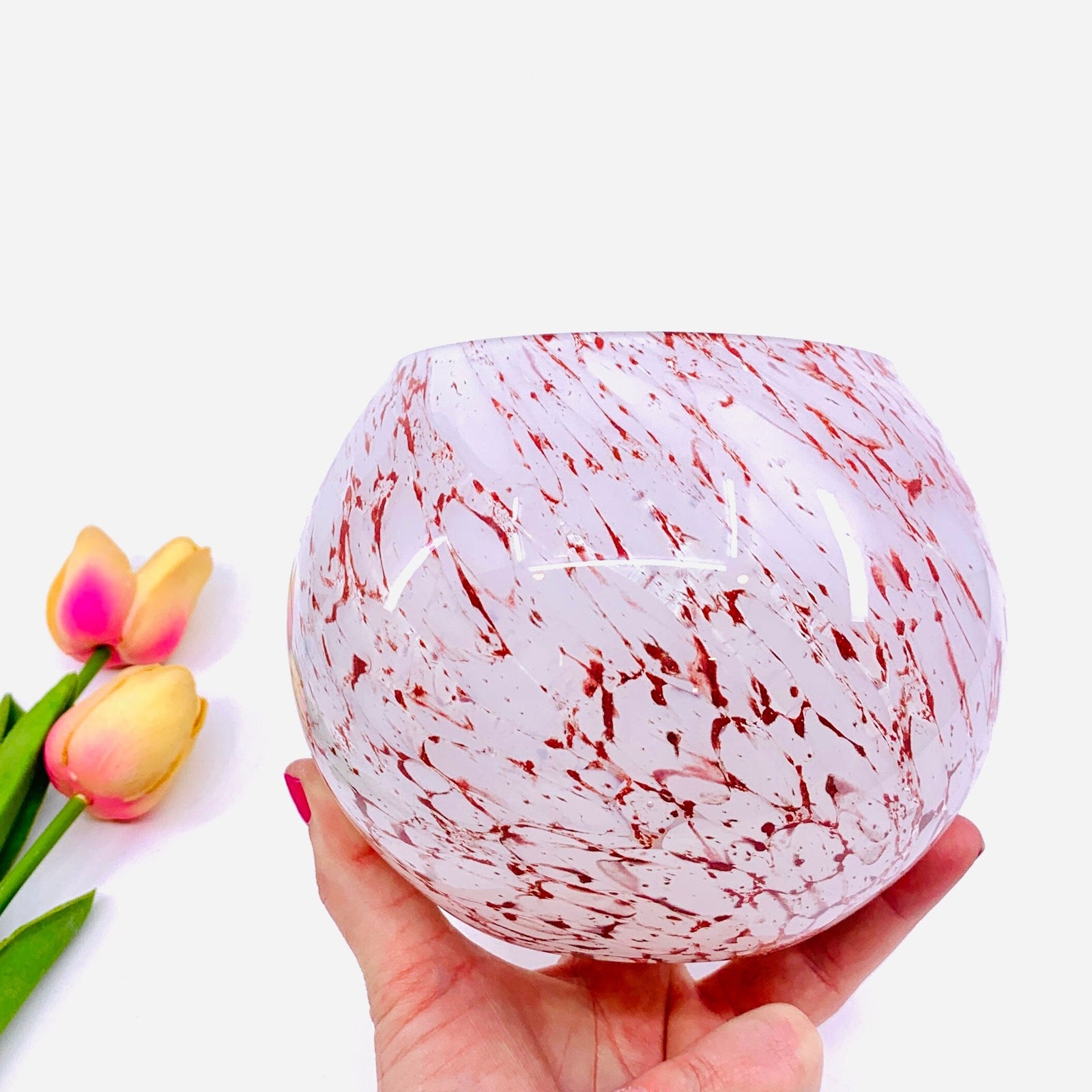 Glass Spring Bowl, Petals Diamond Star 