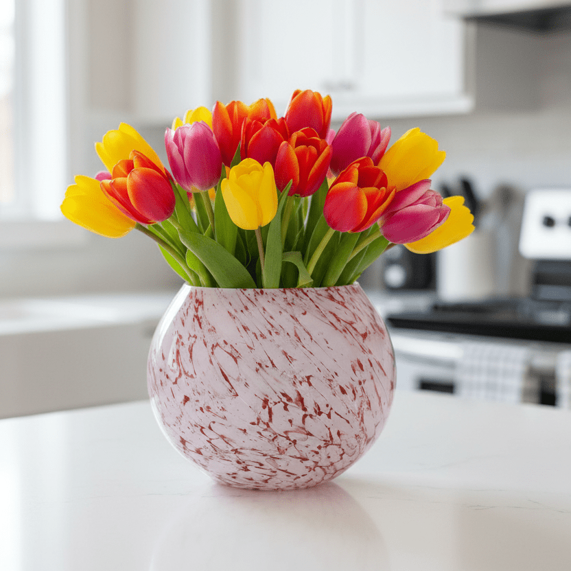 Glass Spring Bowl, Petals Diamond Star 