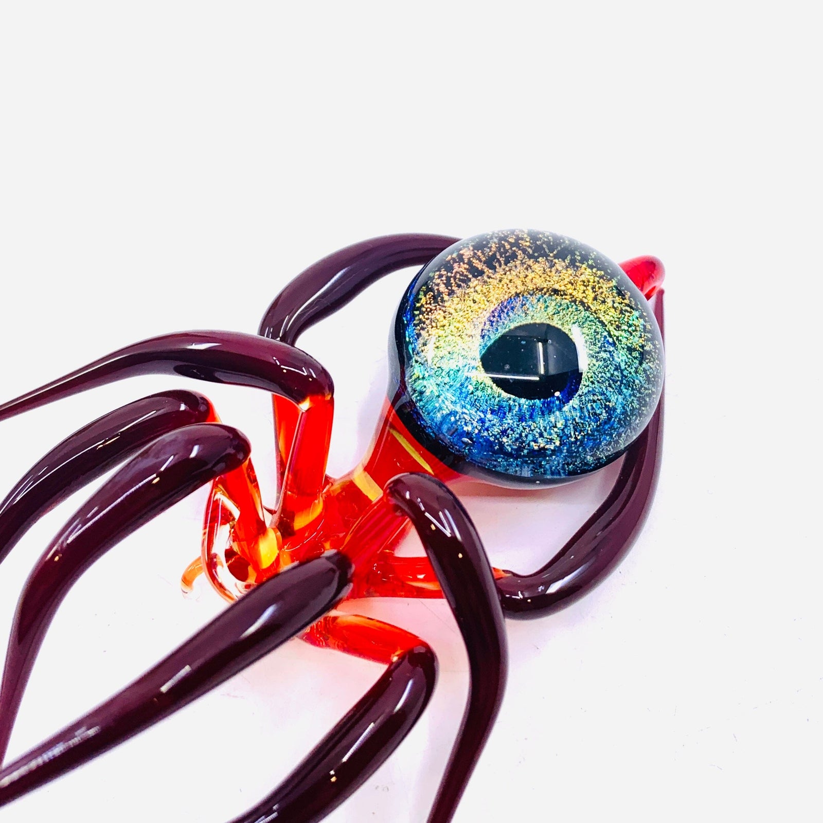 Glass Galaxy Spider Ornament, 17 Ornament WGK Glass Art Inc 