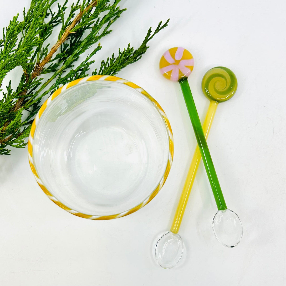 Glass Lollipop Tea Spoons ICHENDORF 