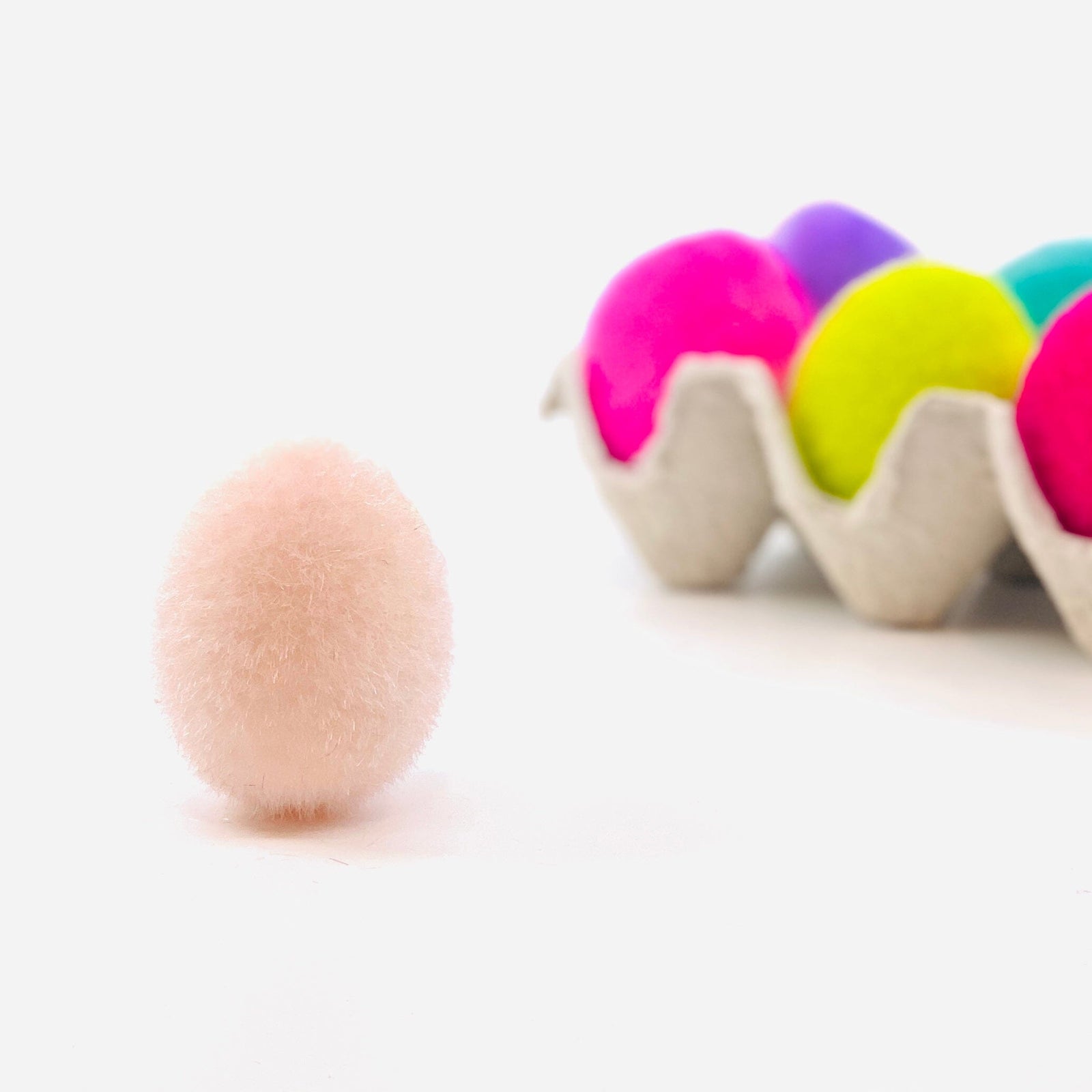 Flocked Egg, Light Pink Decor One Hundred 80 Degrees 