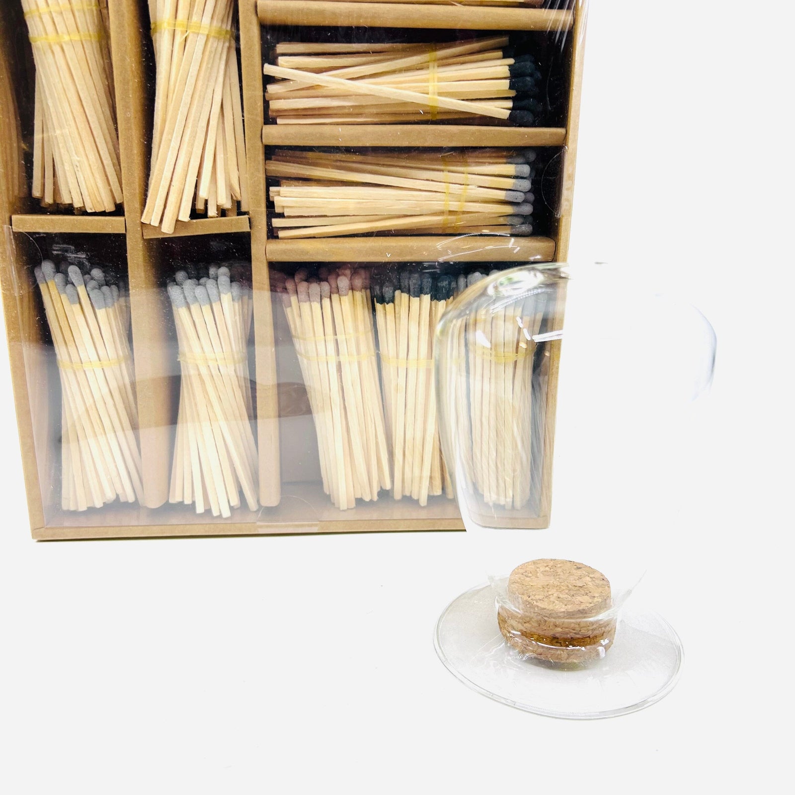 LAST ONE - Glass Matchstick Holder, Clear Decor Creative Co-op 
