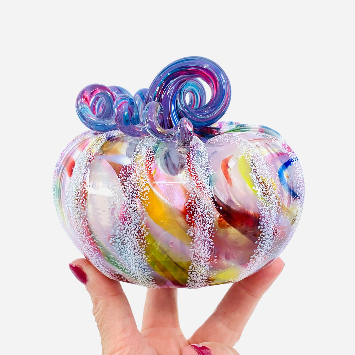 Daily Pumpkin 2071 Snowfall Squat Gabby Luke Adams Glass Blowing Studio 