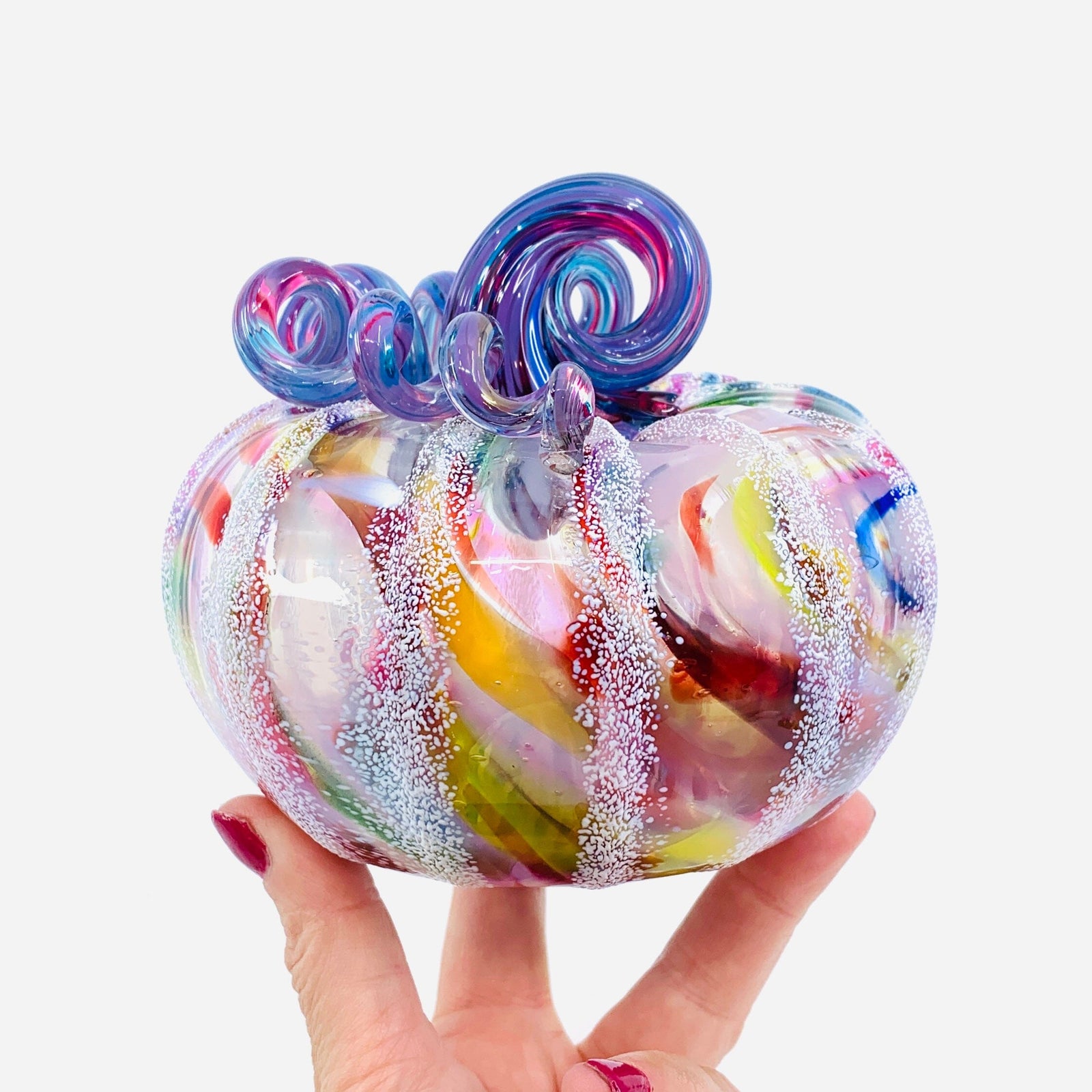 Daily Pumpkin 2071 Snowfall Squat Gabby Luke Adams Glass Blowing Studio 