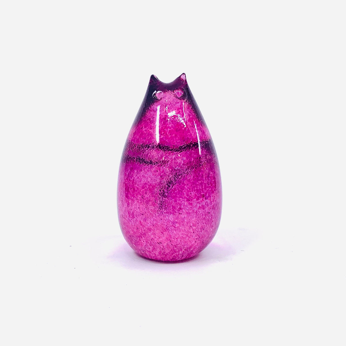 Little Glass Love Cat, Orchid Miniature Henrietta Glass 