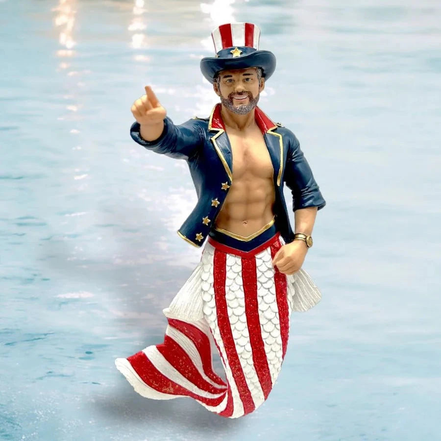 Uncle Sam Merman Ornament December Diamonds 