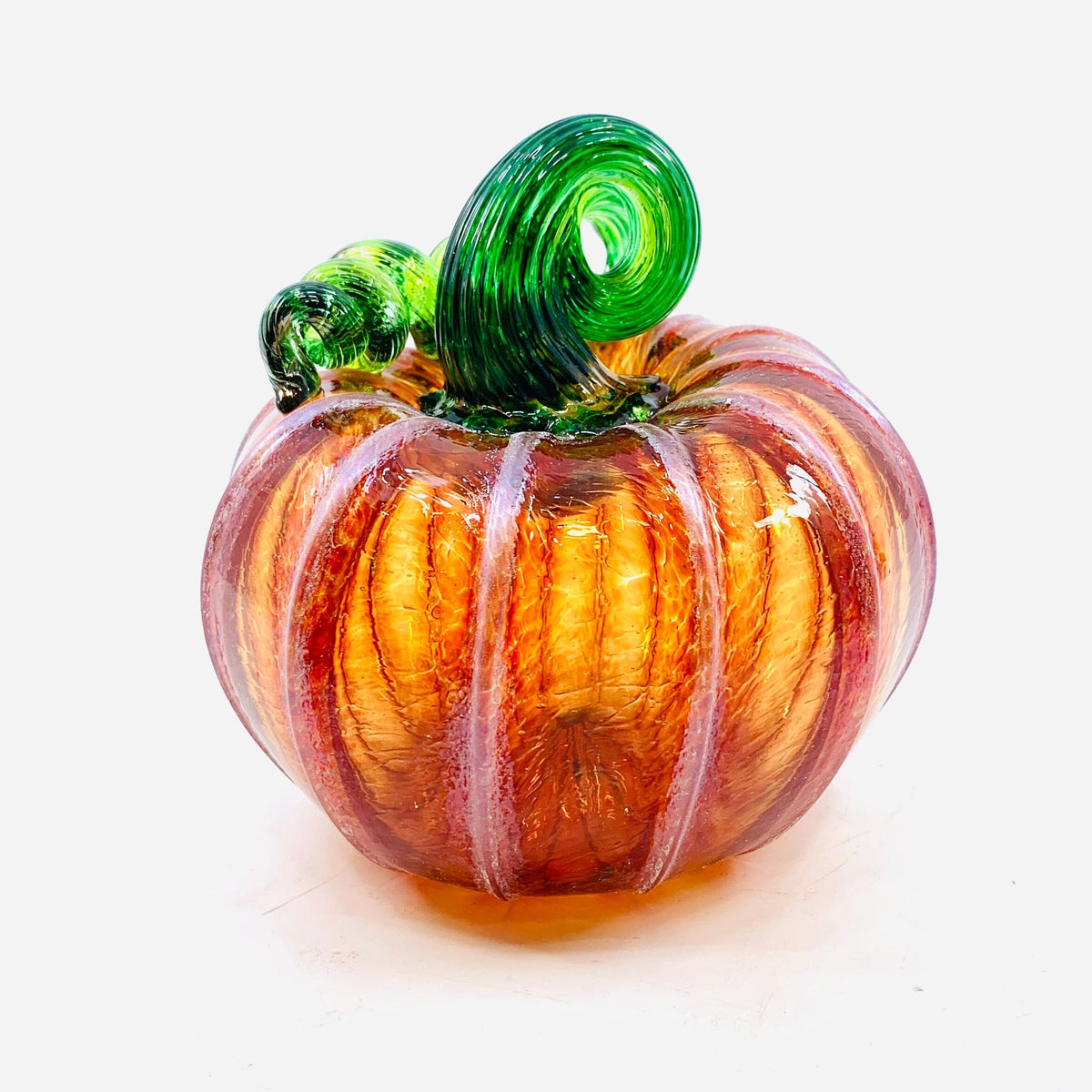 Daily Pumpkin 587 Fall Shimmer Squat Daily Pumpkin Luke Adams Glass Blowing Studio 