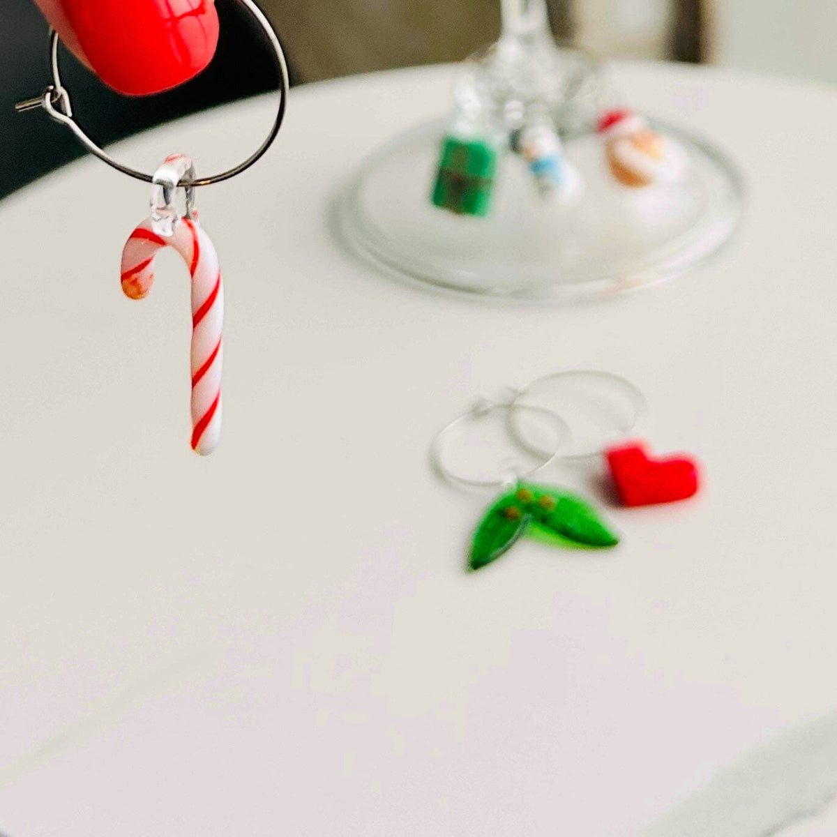 Glass Icon Wine Glass Charms Creative Co-Op 