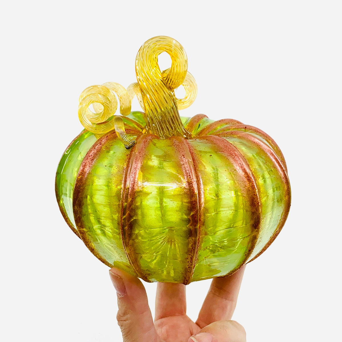 Daily Pumpkin 3576 Fall Shimmer Squat Gabby Luke Adams Glass Blowing Studio 