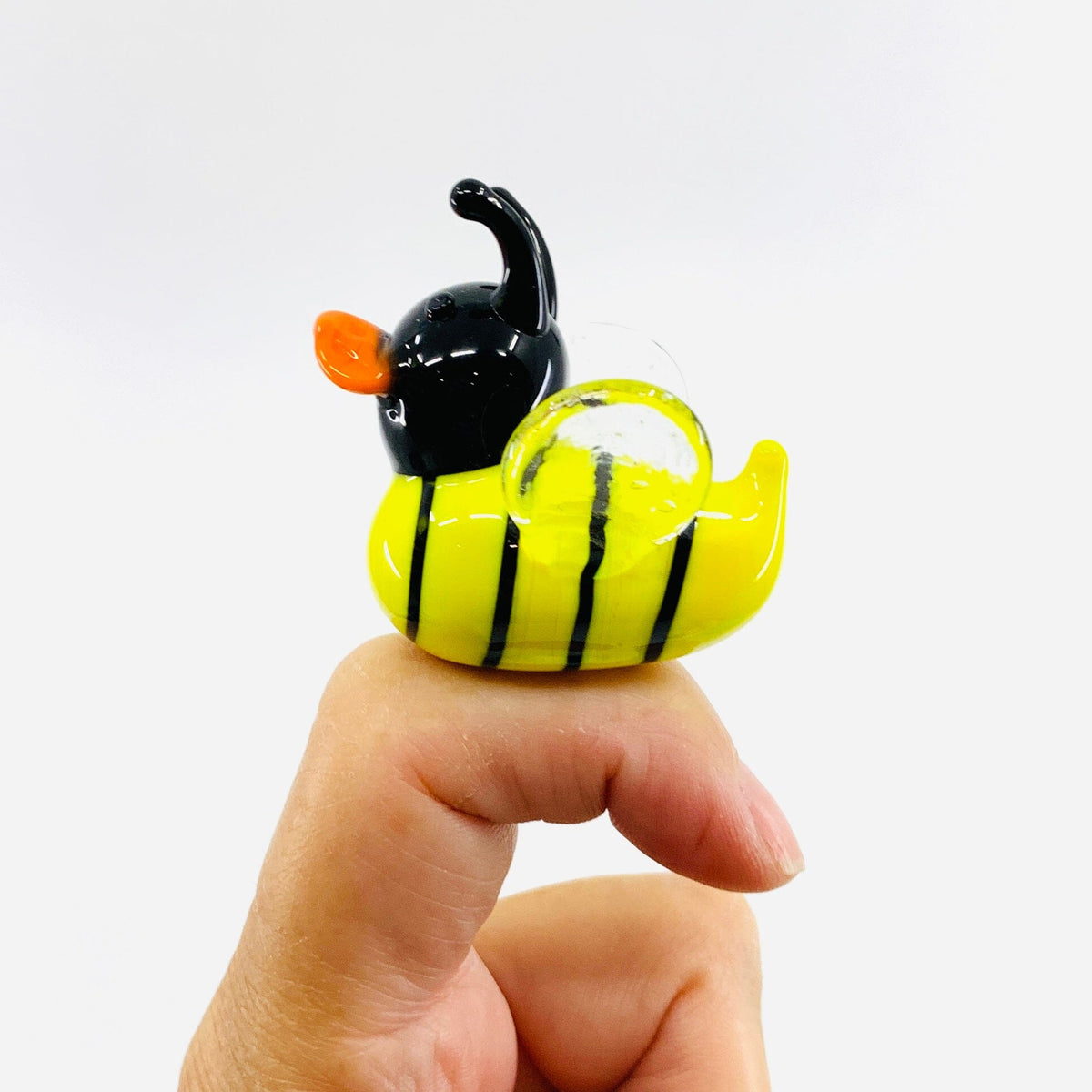 Bumble Bee - Mini Glass Rubber Duck Miniature Alex 