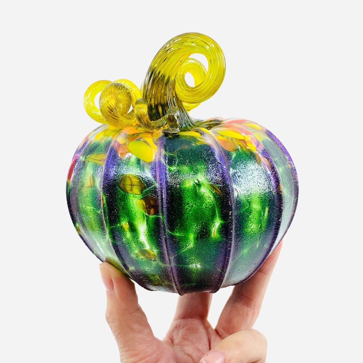 Daily Pumpkin 1217 Shimmer Squat Daily Pumpkin Luke Adams Glass Blowing Studio 