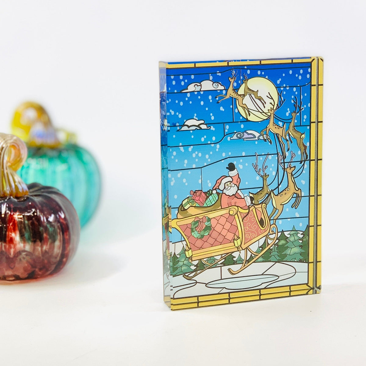 Glass Block Holiday Windows Decor GANZ 