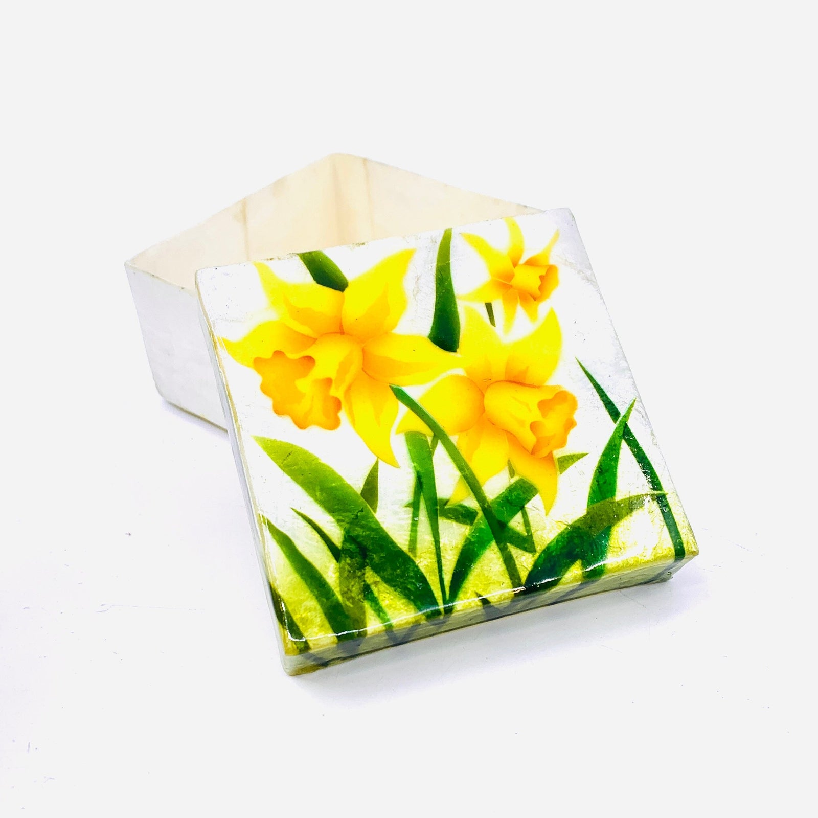 Capiz Shell Trinket Box 14, Daffodil Decor Kubla Craft 