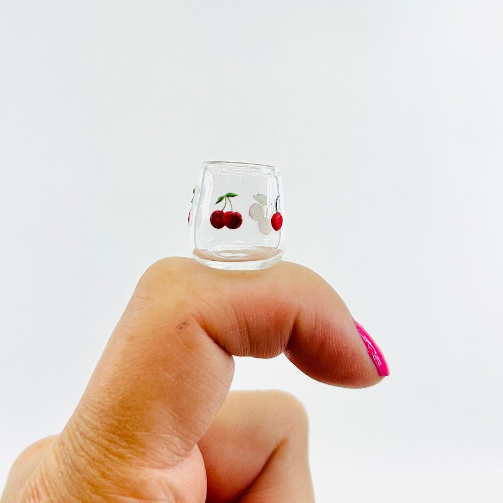 Tiniest Cherry Juice Glass Decor - 