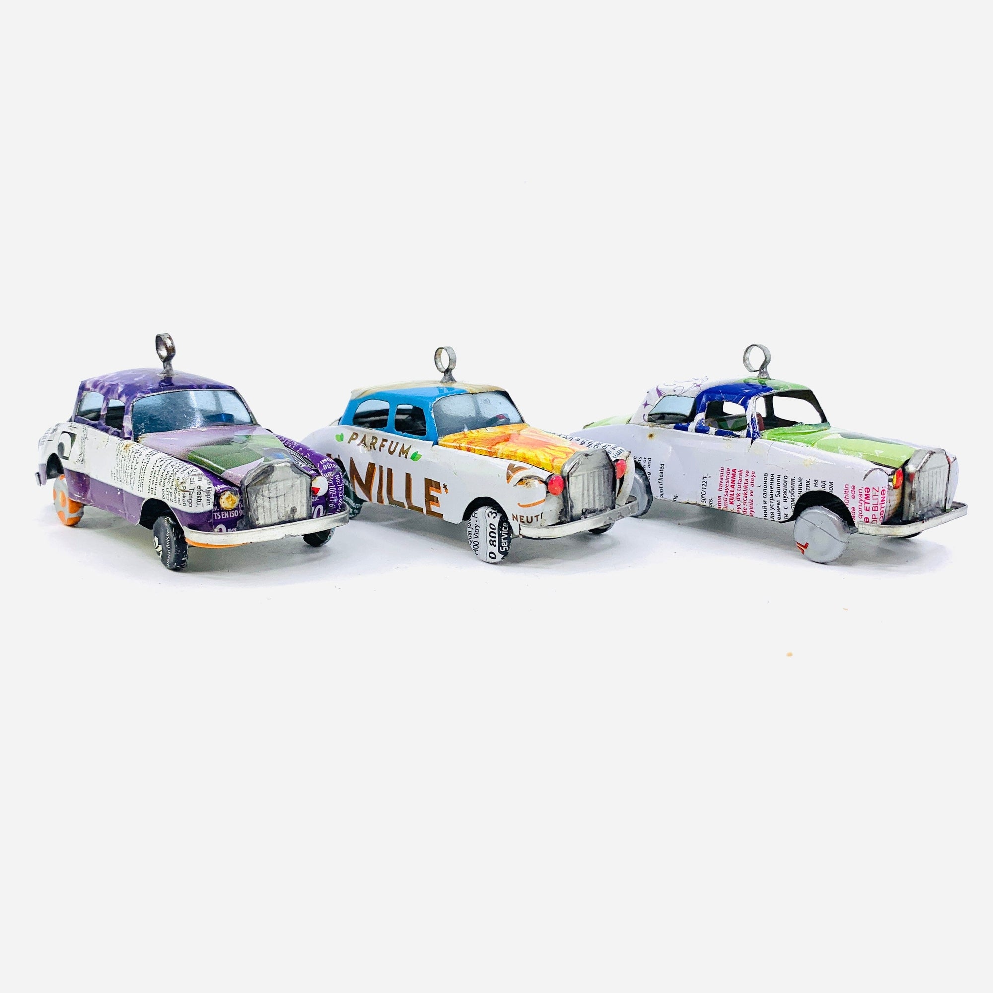 Hanging Recycled Tin Fancy Car Miniature East Africa Co. 