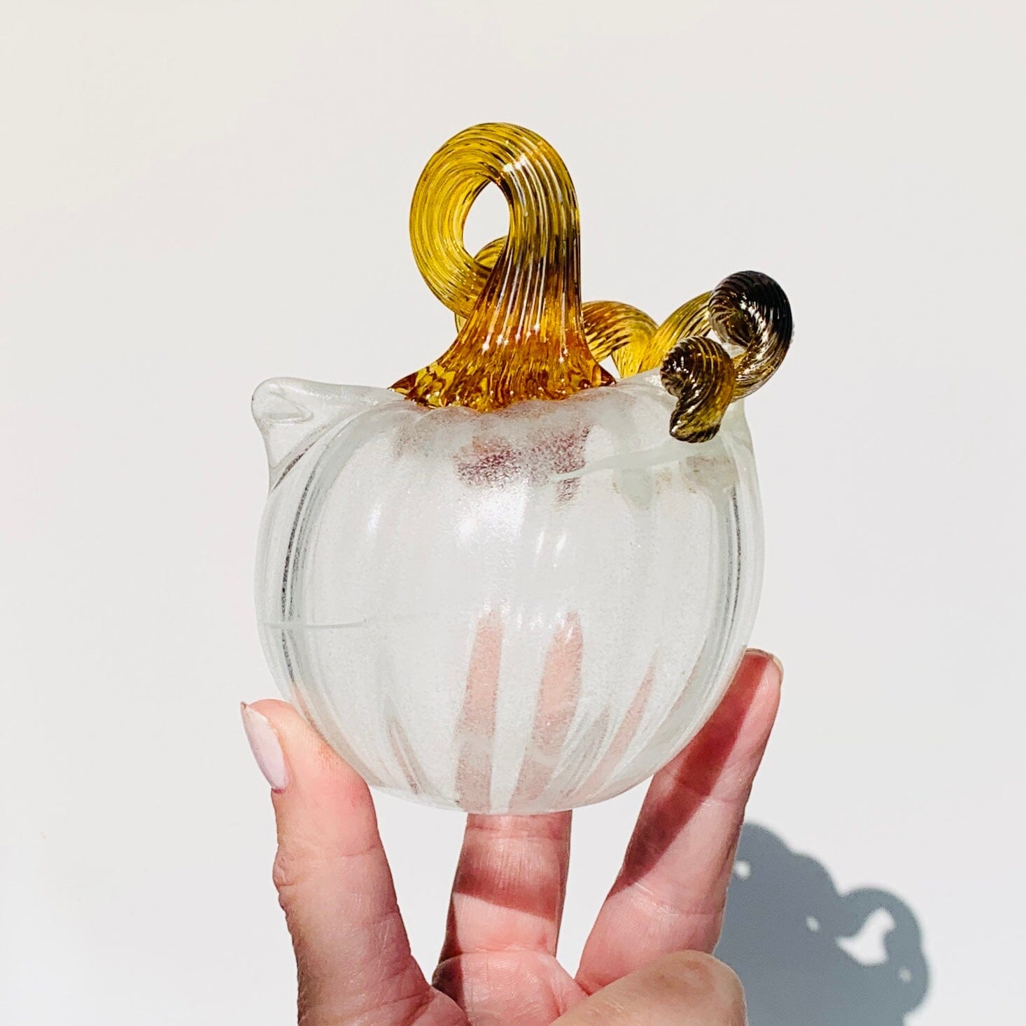 Glow Catkin 1204 Daily Pumpkin Luke Adams Glass Blowing Studio 
