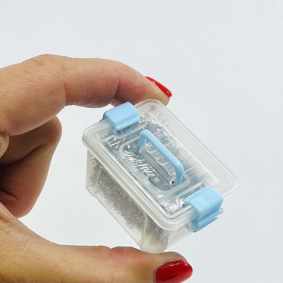 Tiny Attic Tote of Christmas Garland, Silver Miniature - 