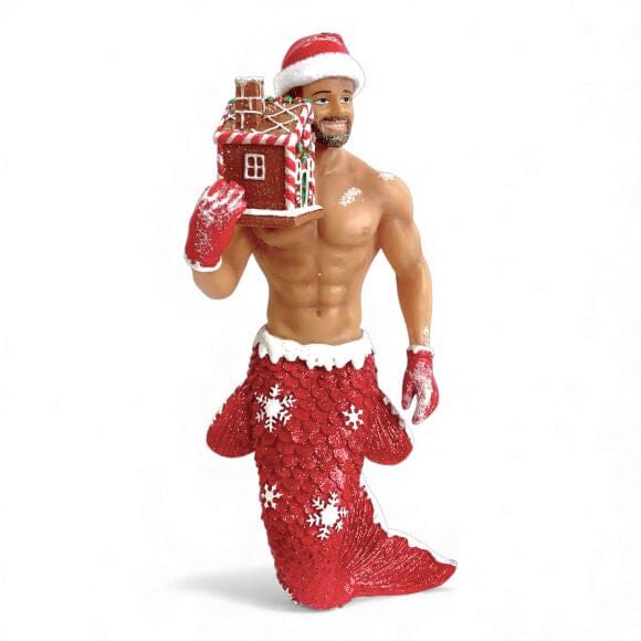 Gingerbread Santa Merman Ornament December Diamonds 