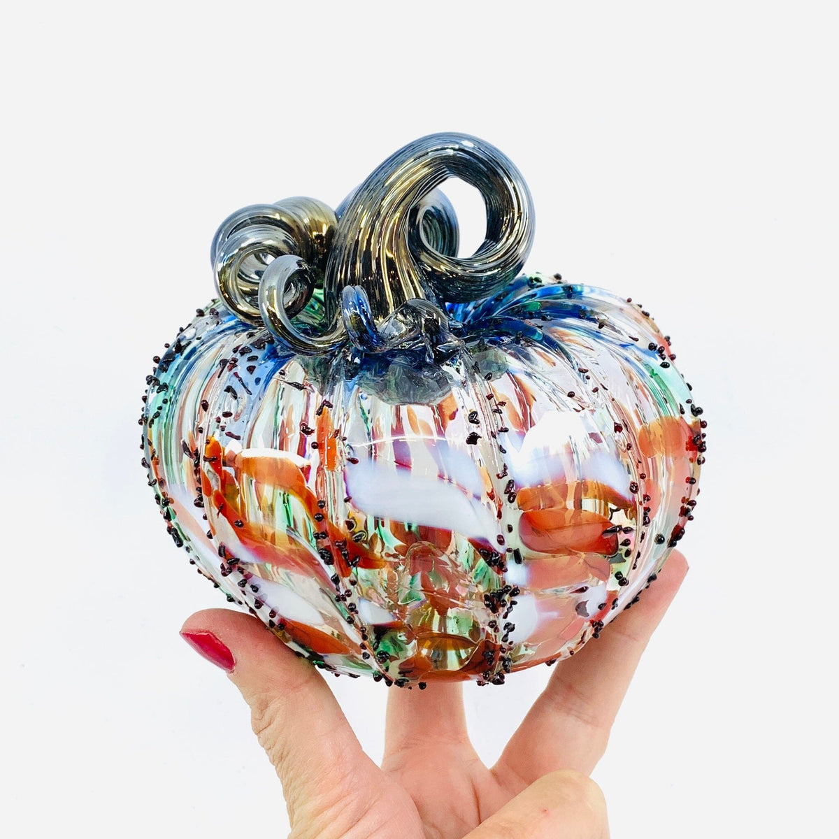 Daily Pumpkin 2154 Holiday Squat and Mercury Tree Ornament Gabby Luke Adams Glass Blowing Studio 