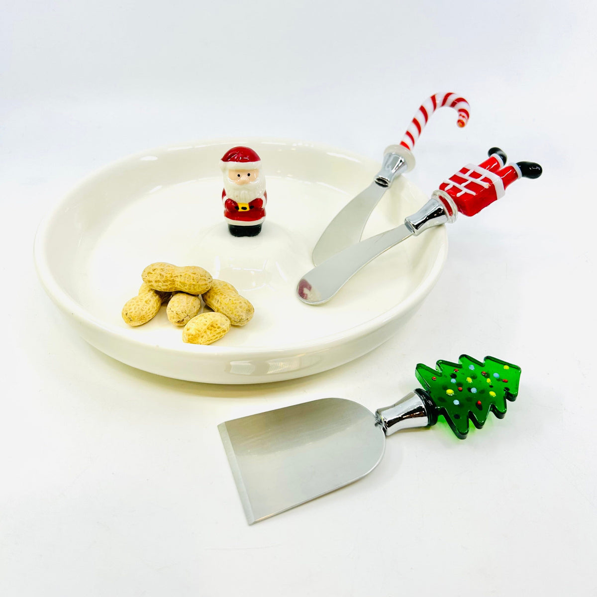 Stoneware Holiday Serve Ware, Santa Creative Co-op 