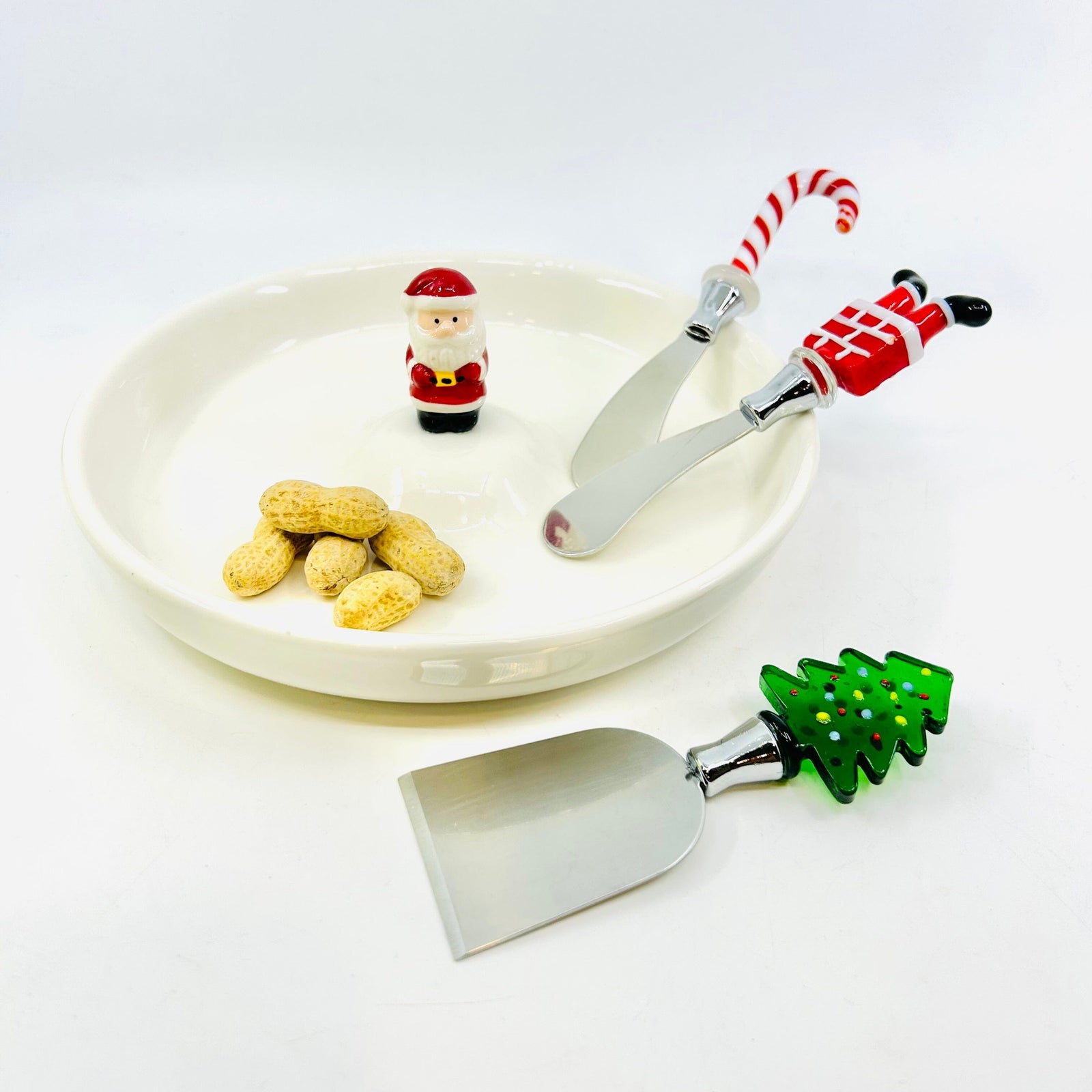Stoneware Holiday Serve Ware, Santa Creative Co-op 