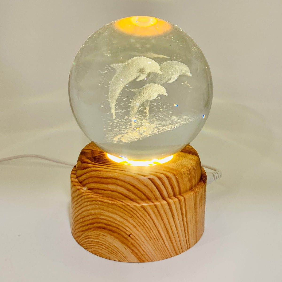 Dolphin Rotating Crystal Ball Lamp CALLA PRODUCTS 