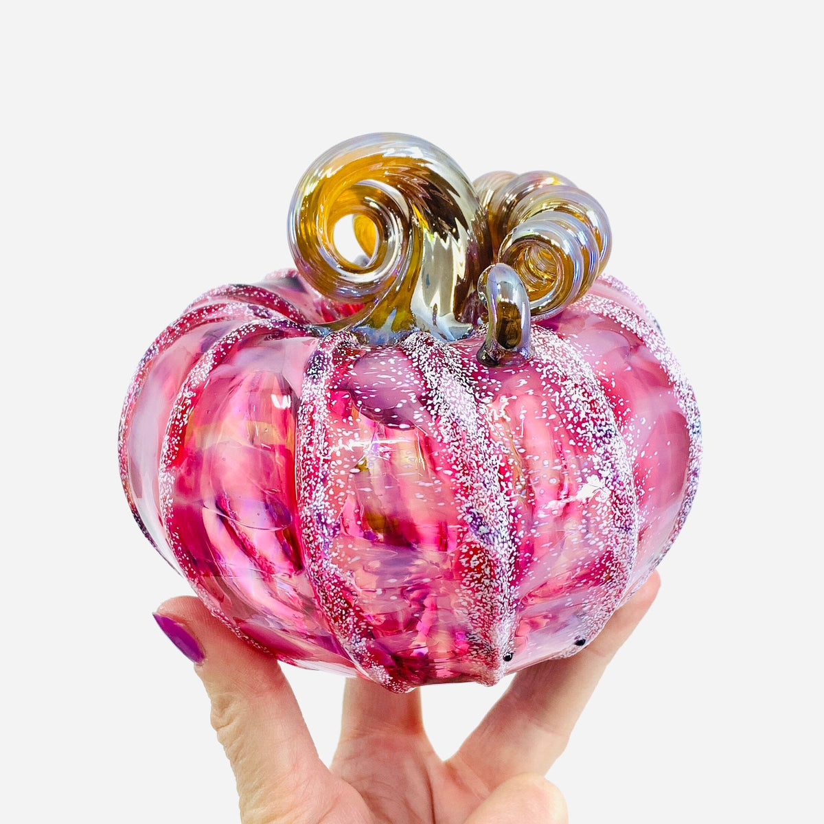 Daily Pumpkin 2854 Sweetheart Squat Gabby Luke Adams Glass Blowing Studio 