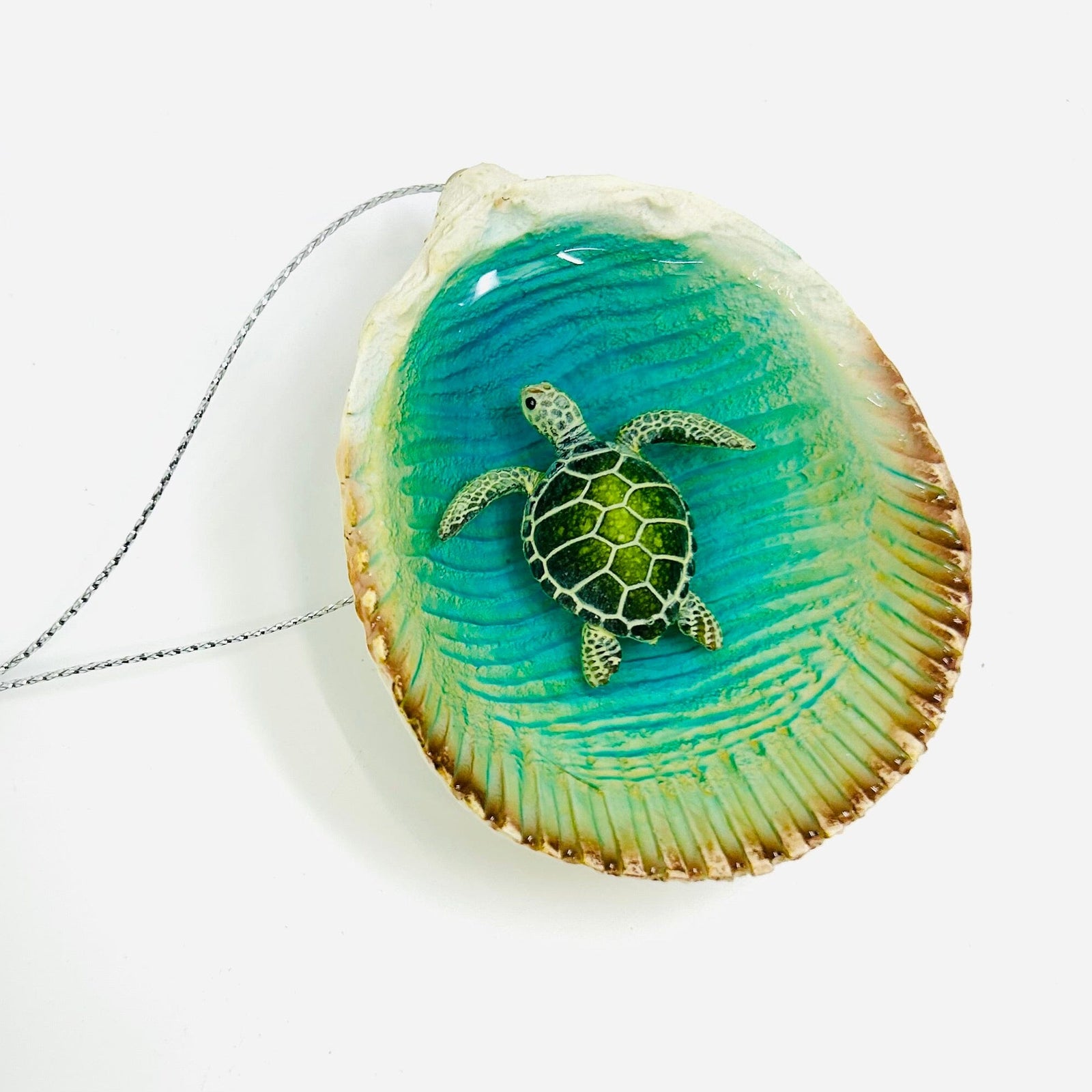 Sea Turtle in Shell Ornament Chesapeake Bay 