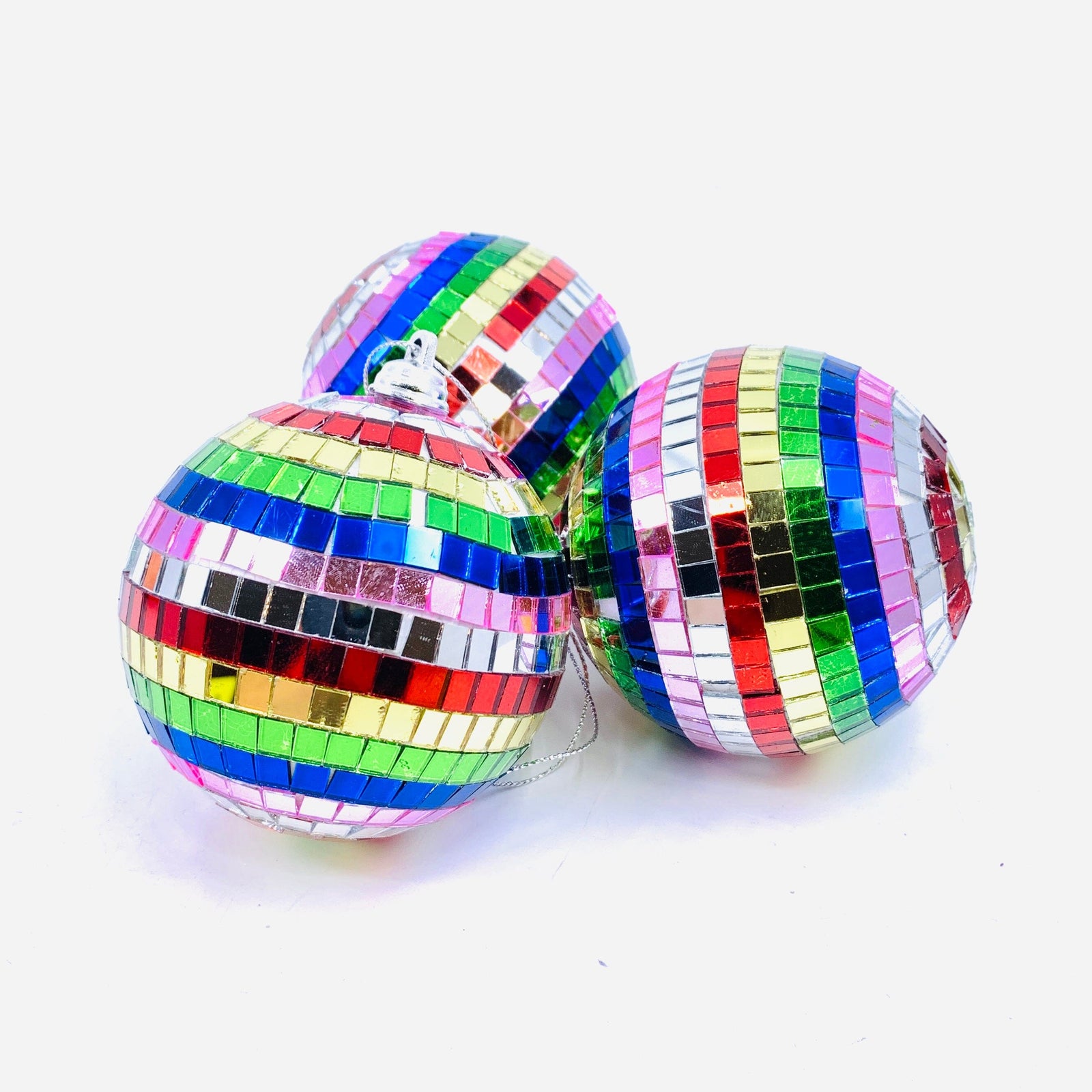 Rainbow Mirror Ball Ornament Cody Foster & Co 