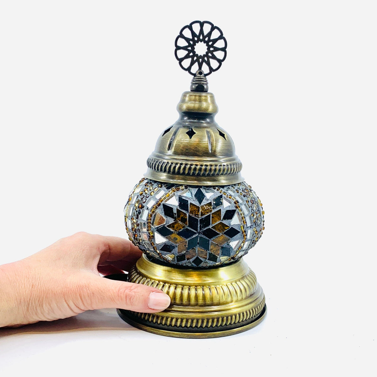 Turkish Mosaic Mini Lamp, 8 Decor Natto USA 